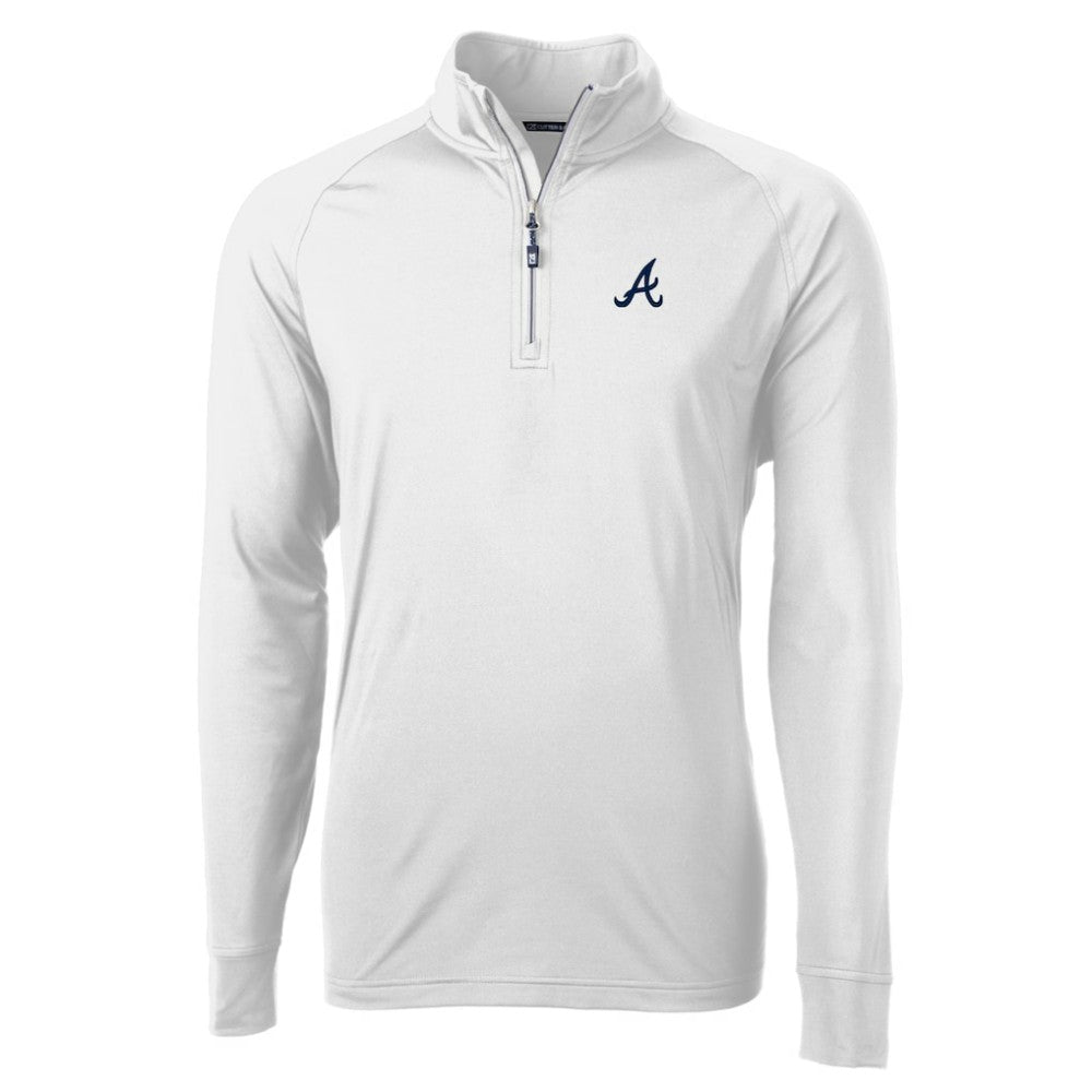 Atlanta Braves Cutter & Buck Adapt Eco Knit Stretch Recycled Quarter-Zip Pullover Top Near Me