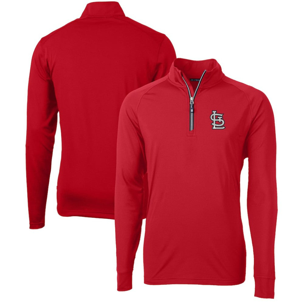 St. Louis Cardinals Cutter & Buck Adapt Eco Knit Stretch Recycled Quarter-Zip Pullover Top Discount