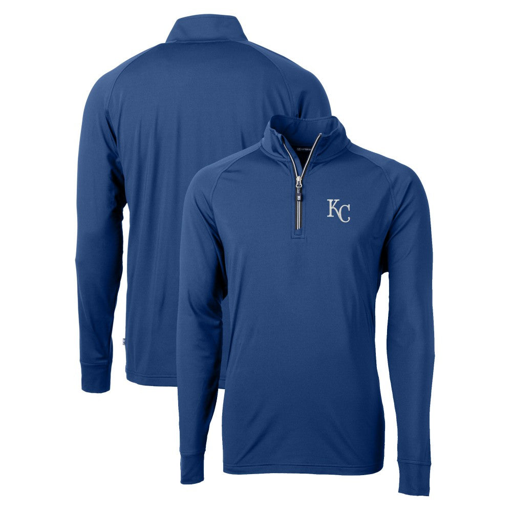 Kansas City Royals Cutter & Buck Adapt Eco Knit Stretch Recycled Quarter-Zip Pullover Top Sale