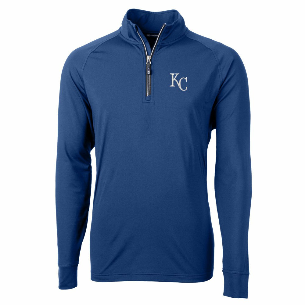 Kansas City Royals Cutter & Buck Adapt Eco Knit Stretch Recycled Quarter-Zip Pullover Top Sale