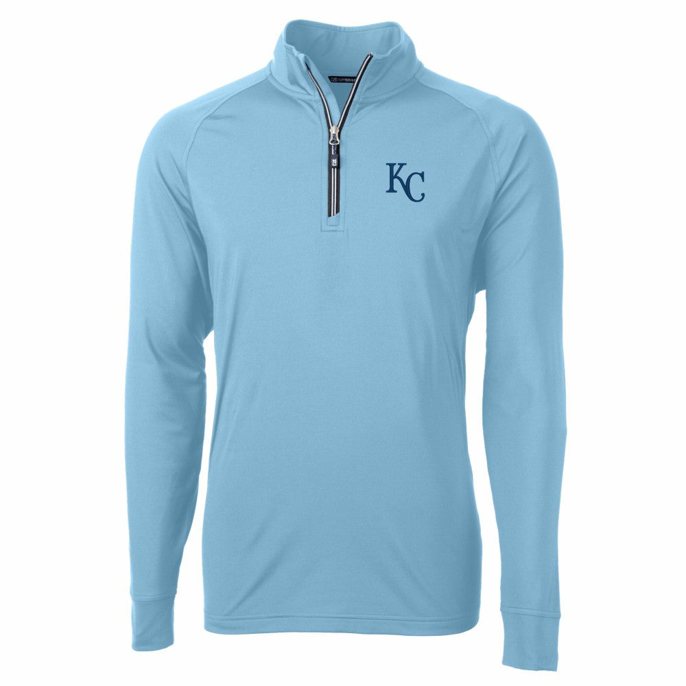 Kansas City Royals Cutter & Buck Adapt Eco Knit Stretch Recycled Quarter-Zip Pullover Top Online