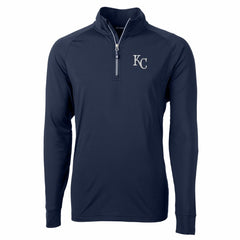 Kansas City Royals Cutter & Buck Adapt Eco Knit Stretch Recycled Quarter-Zip Pullover Top Discount