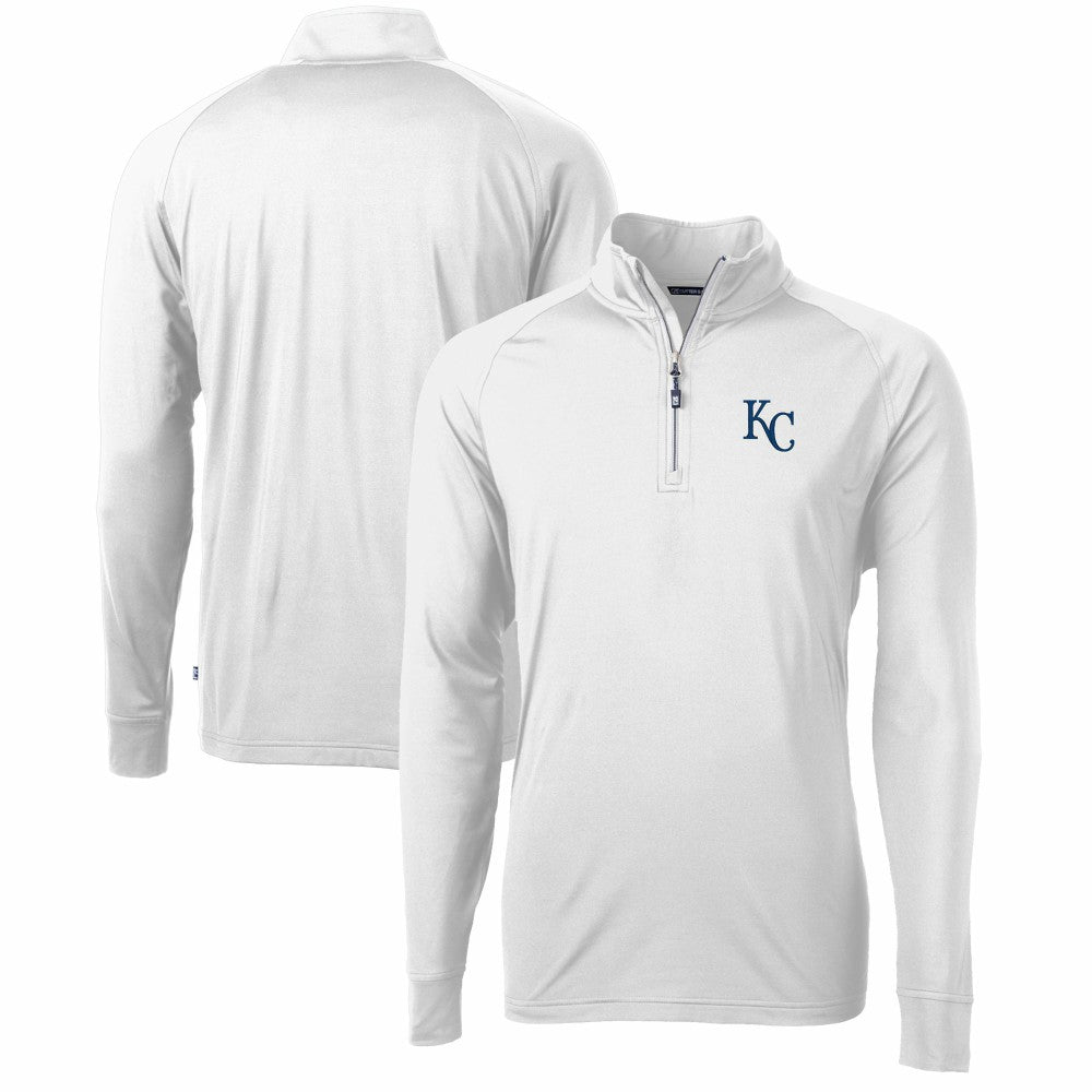 Kansas City Royals Cutter & Buck Adapt Eco Knit Stretch Recycled Quarter-Zip Pullover Top Outlet