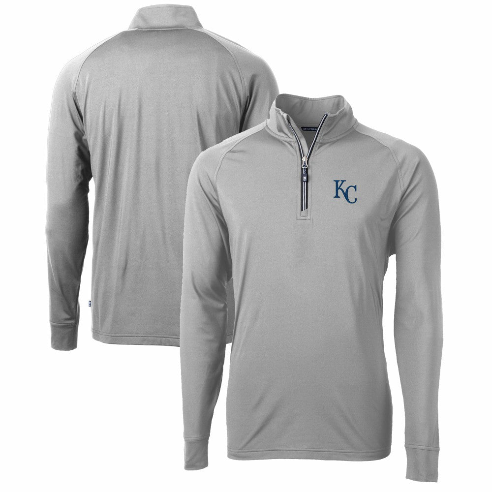 Kansas City Royals Cutter & Buck Adapt Eco Knit Stretch Recycled Quarter-Zip Pullover Top Sale