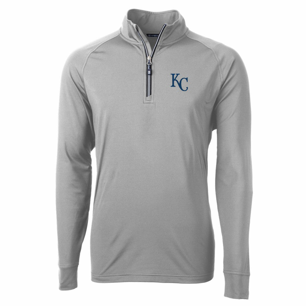 Kansas City Royals Cutter & Buck Adapt Eco Knit Stretch Recycled Quarter-Zip Pullover Top Sale