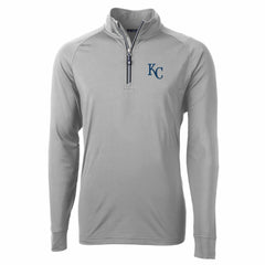Kansas City Royals Cutter & Buck Adapt Eco Knit Stretch Recycled Quarter-Zip Pullover Top Sale