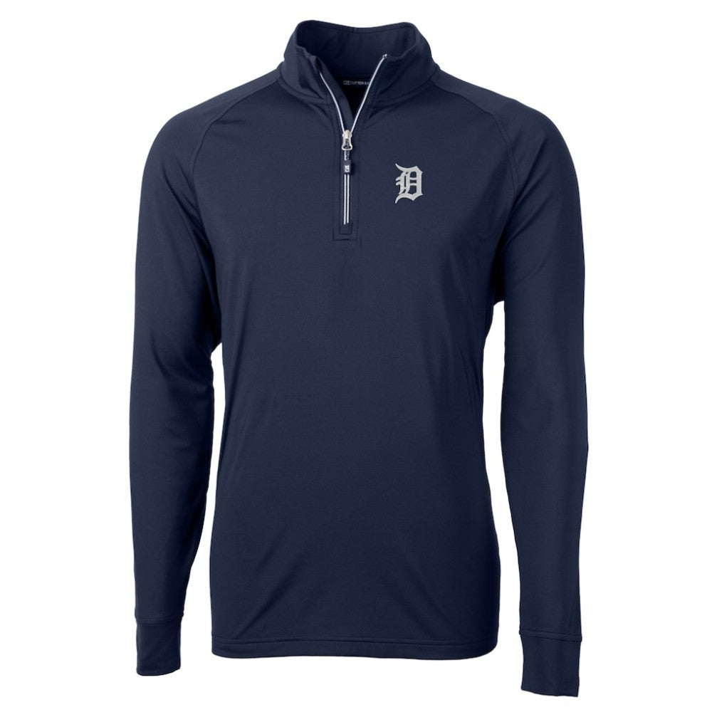 Detroit Tigers Cutter & Buck Adapt Eco Knit Stretch Recycled Quarter-Zip Pullover Top for sale