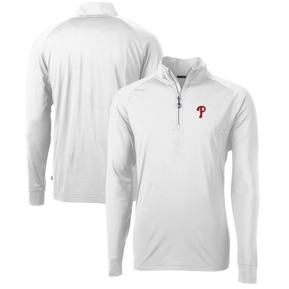 Philadelphia Phillies Cutter & Buck Adapt Eco Knit Stretch Recycled Quarter-Zip Pullover Top Online