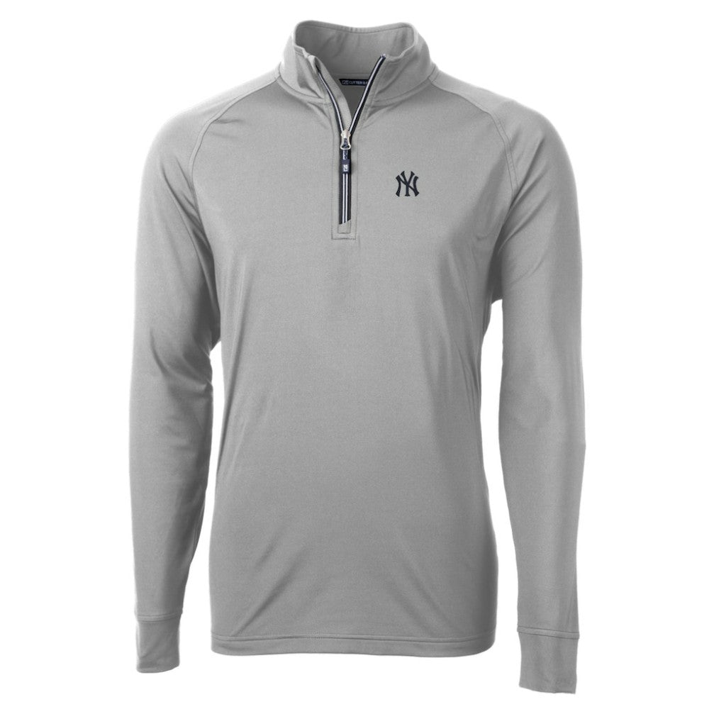 New York Yankees Cutter & Buck Adapt Eco Knit Stretch Recycled Quarter-Zip Pullover Top Outlet