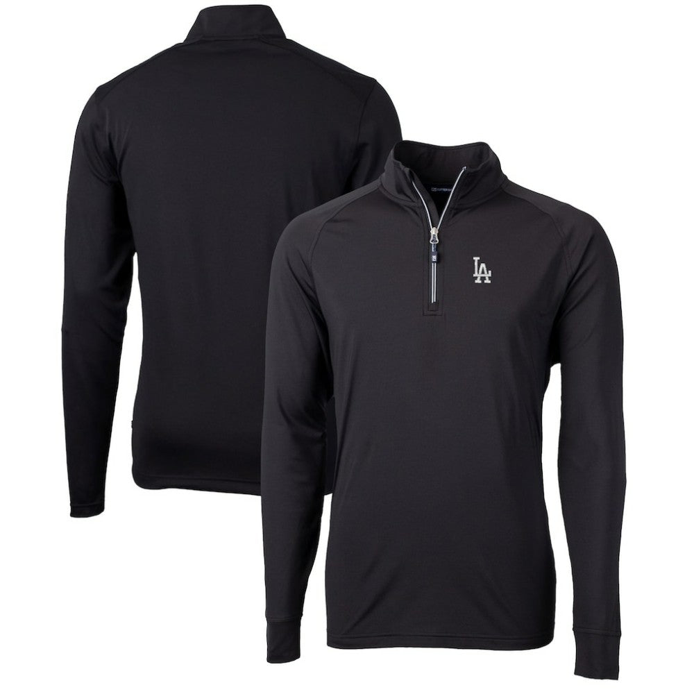 Los Angeles Dodgers Cutter & Buck Adapt Eco Knit Stretch Recycled Quarter-Zip Pullover Top Sale