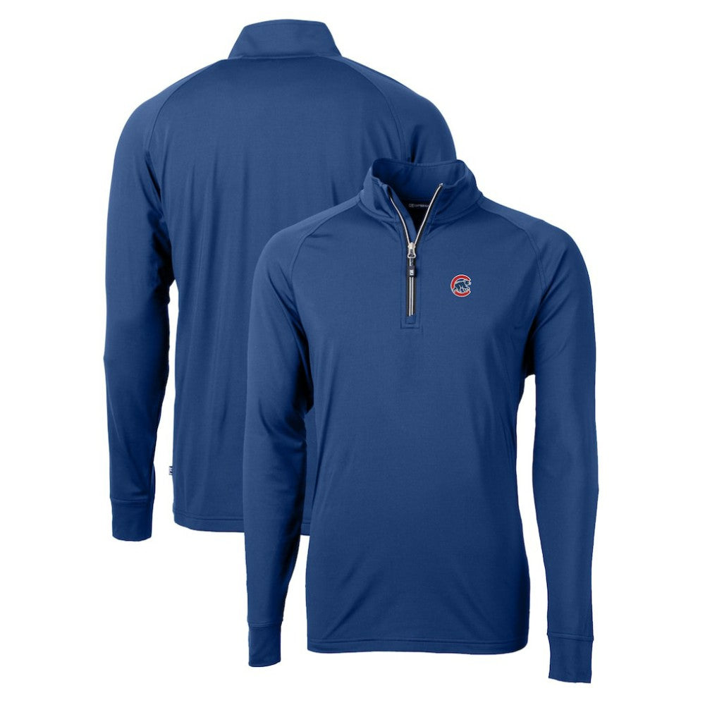 Chicago Cubs Cutter & Buck Adapt Eco Knit Stretch Recycled Quarter-Zip Pullover Top Sale