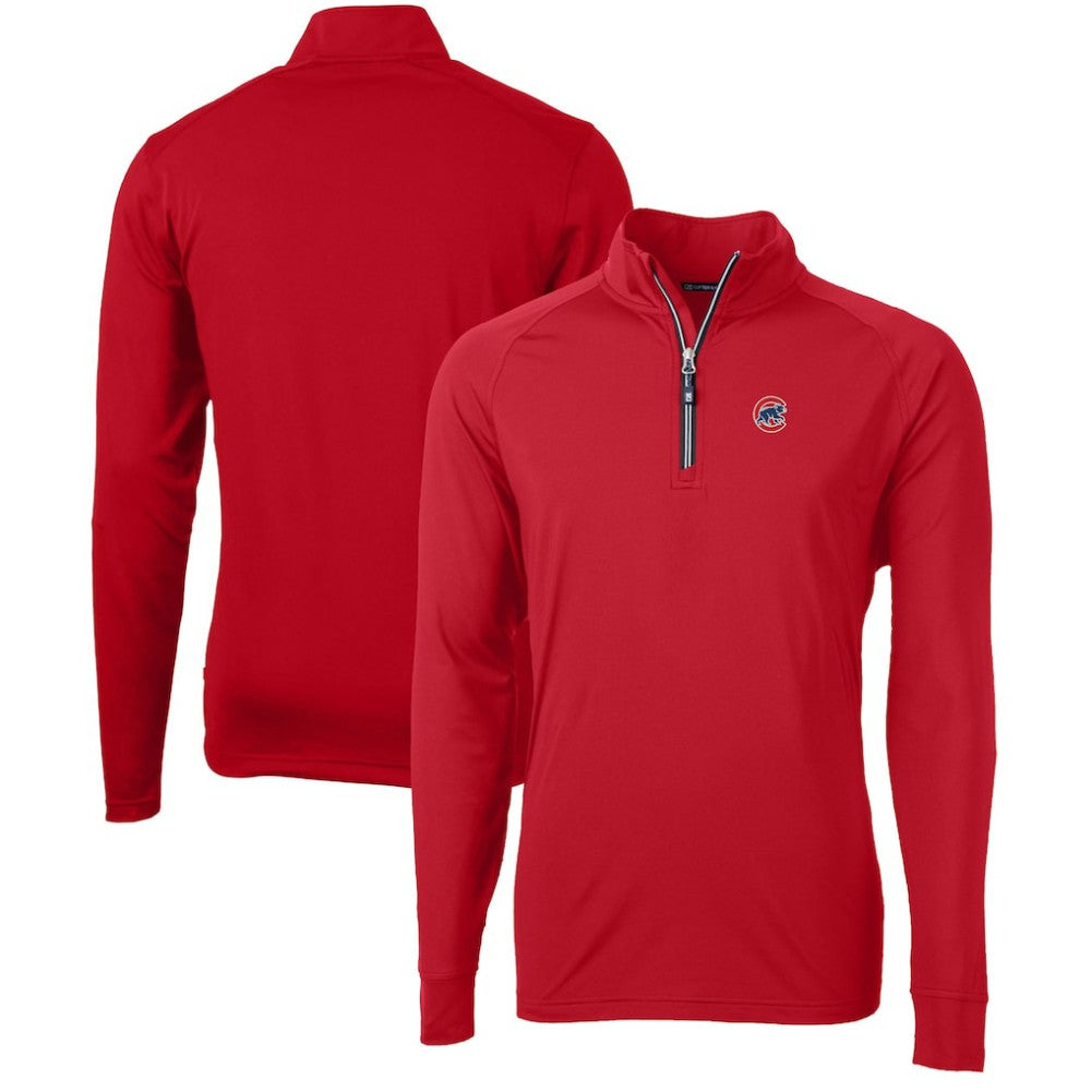 Chicago Cubs Cutter & Buck Adapt Eco Knit Stretch Recycled Quarter-Zip Pullover Top Sale