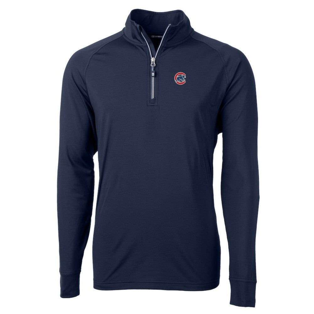Chicago Cubs Cutter & Buck Adapt Eco Knit Stretch Recycled Quarter-Zip Pullover Top Sale