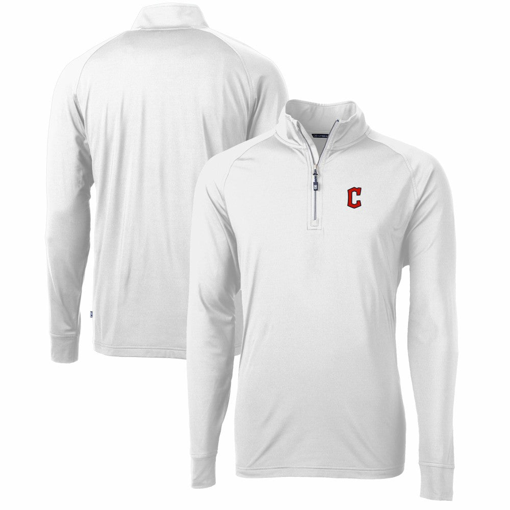 Cleveland Guardians Cutter & Buck Adapt Eco Knit Stretch Recycled Quarter-Zip Pullover Top Outlet