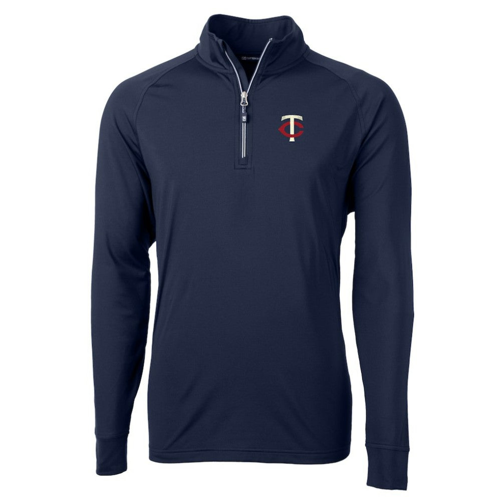 Minnesota Twins Cutter & Buck Adapt Eco Knit Stretch Recycled Quarter-Zip Pullover Top Online