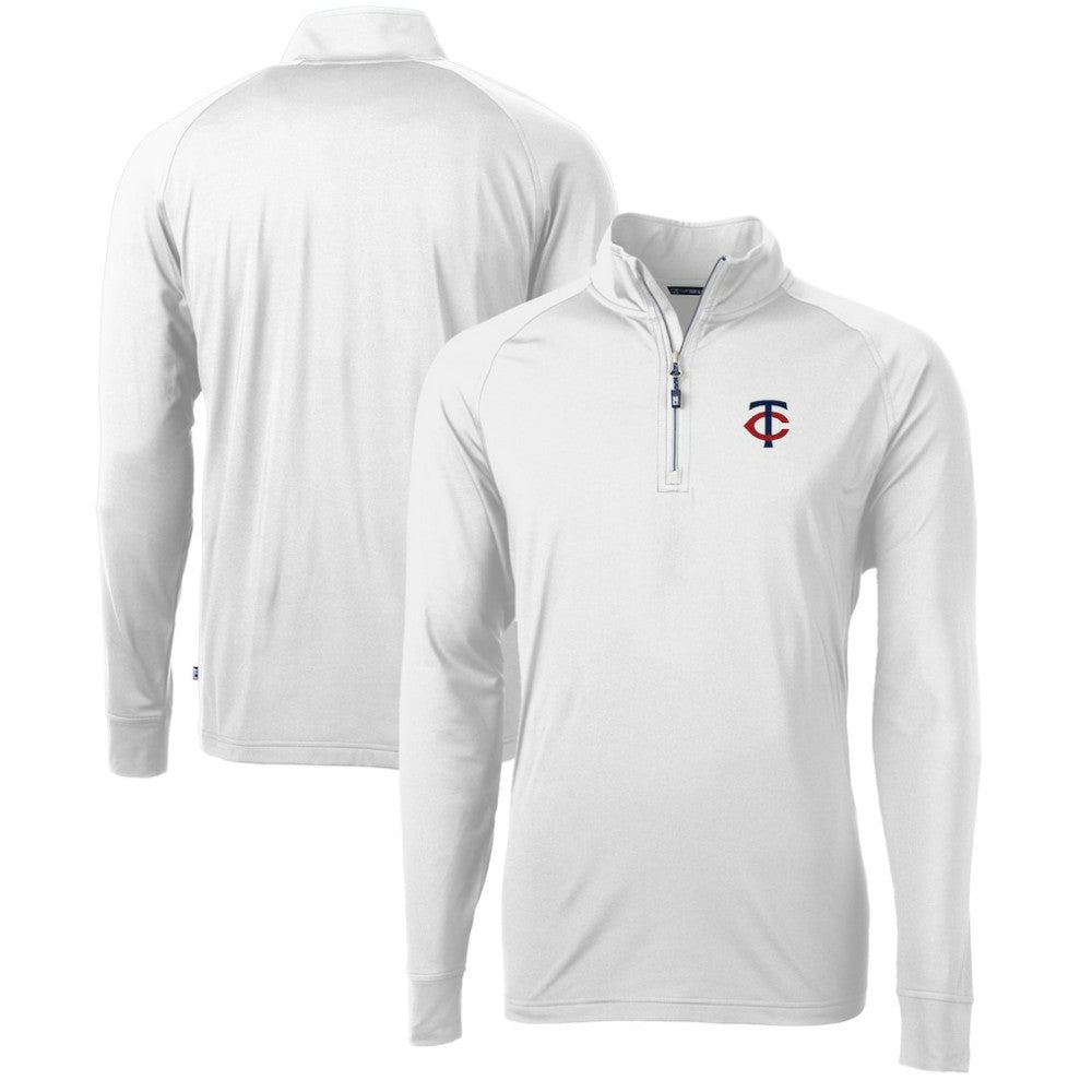 Minnesota Twins Cutter & Buck Adapt Eco Knit Stretch Recycled Quarter-Zip Pullover Top Outlet