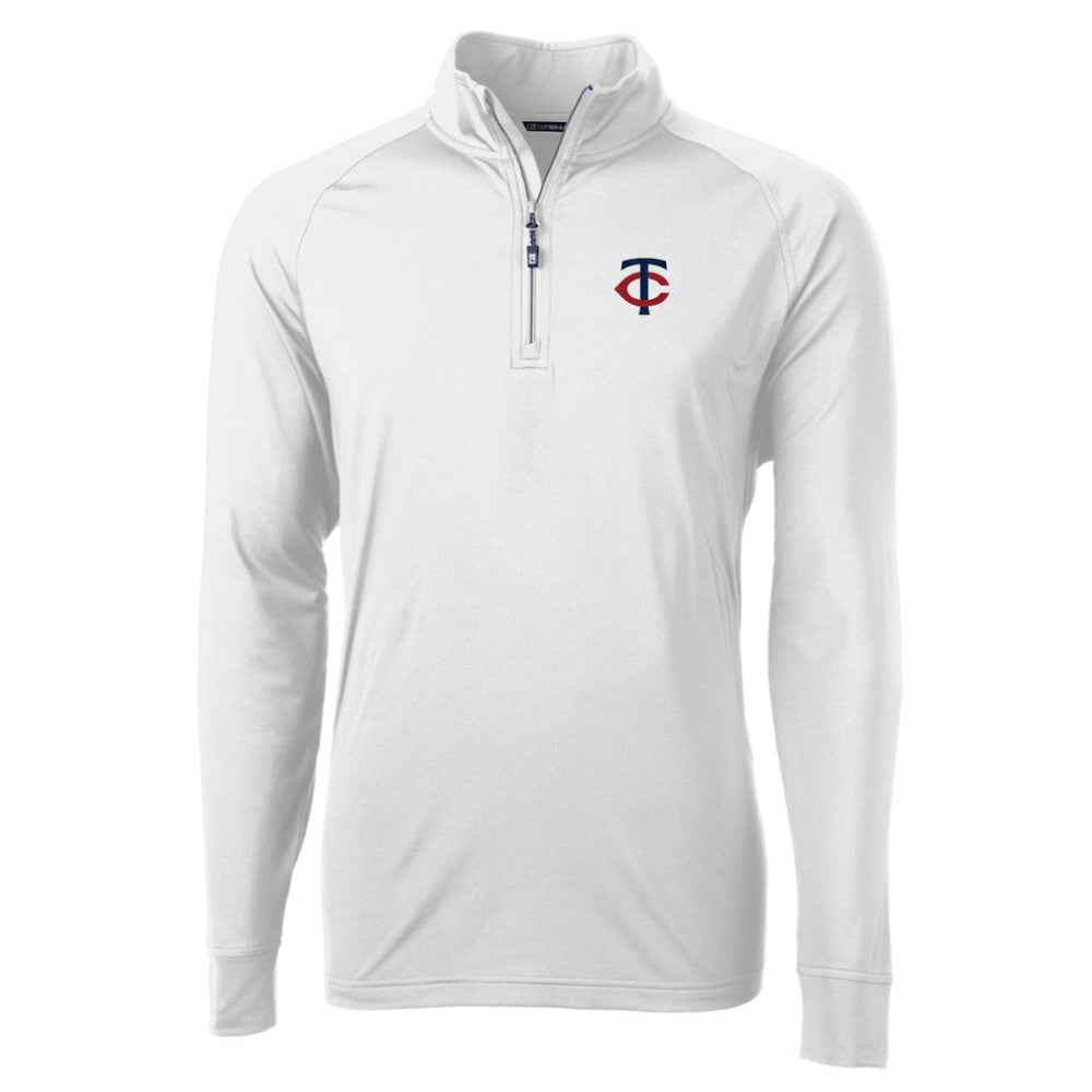 Minnesota Twins Cutter & Buck Adapt Eco Knit Stretch Recycled Quarter-Zip Pullover Top Outlet