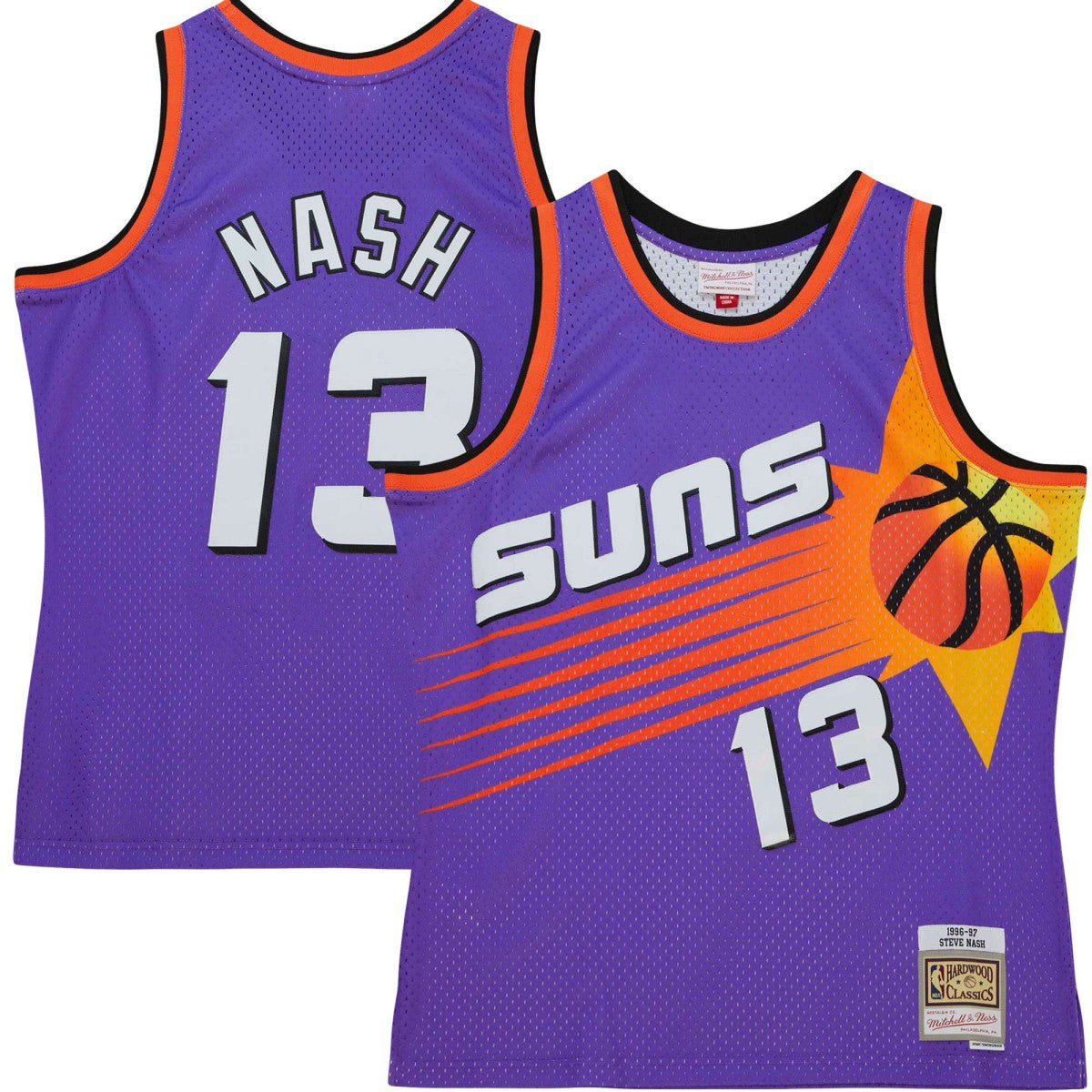 Mitchell & Ness Steve Nash Phoenix Suns Hardwood Classics 1996/97 Tropical Swingman Jersey Purple
