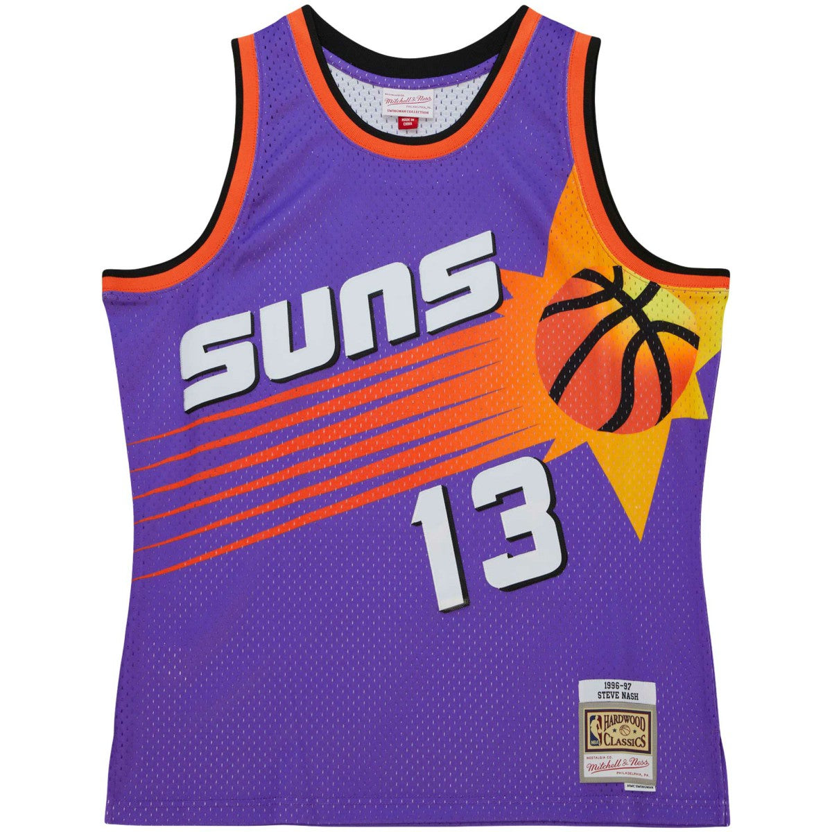 Mitchell & Ness Steve Nash Phoenix Suns Hardwood Classics 1996/97 Tropical Swingman Jersey Purple