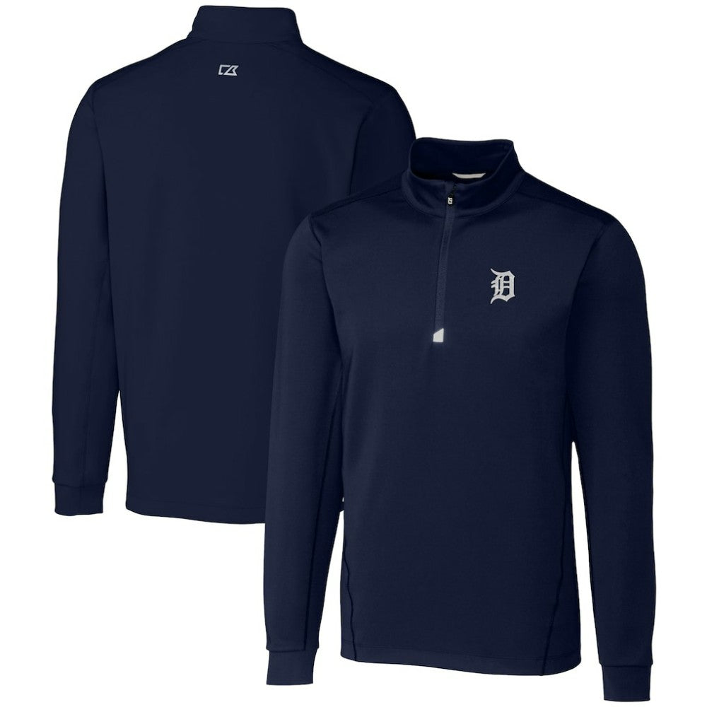 Detroit Tigers Cutter & Buck Traverse Stretch Quarter-Zip Pullover Top for sale