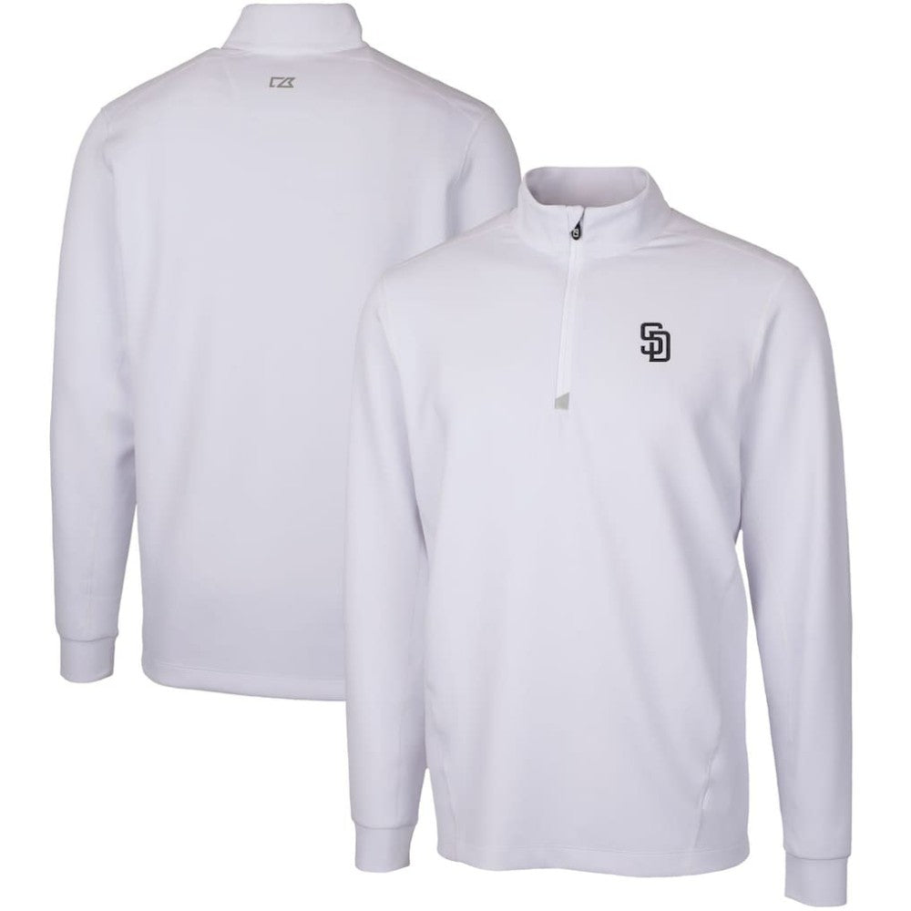 San Diego Padres Cutter & Buck Traverse Stretch Quarter-Zip Pullover Top Outlet