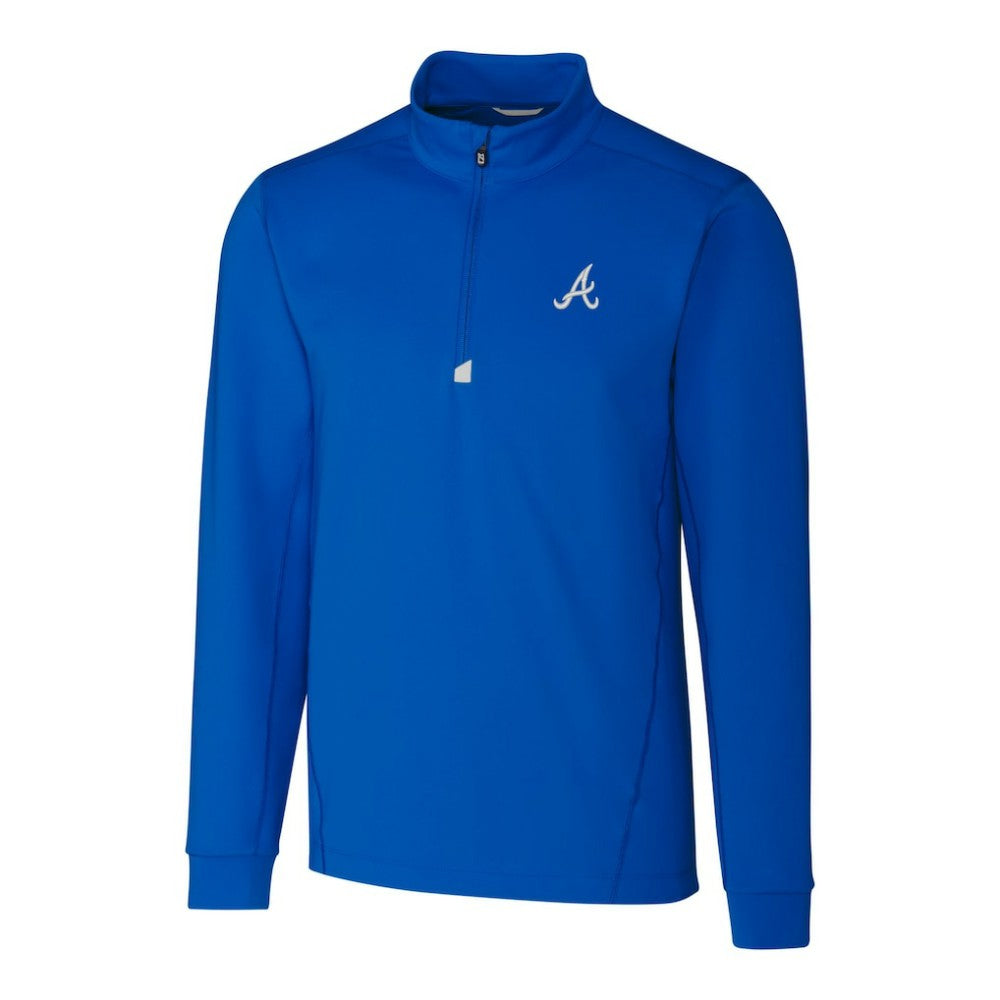 Atlanta Braves Cutter & Buck Traverse Stretch Quarter-Zip Pullover Top Online