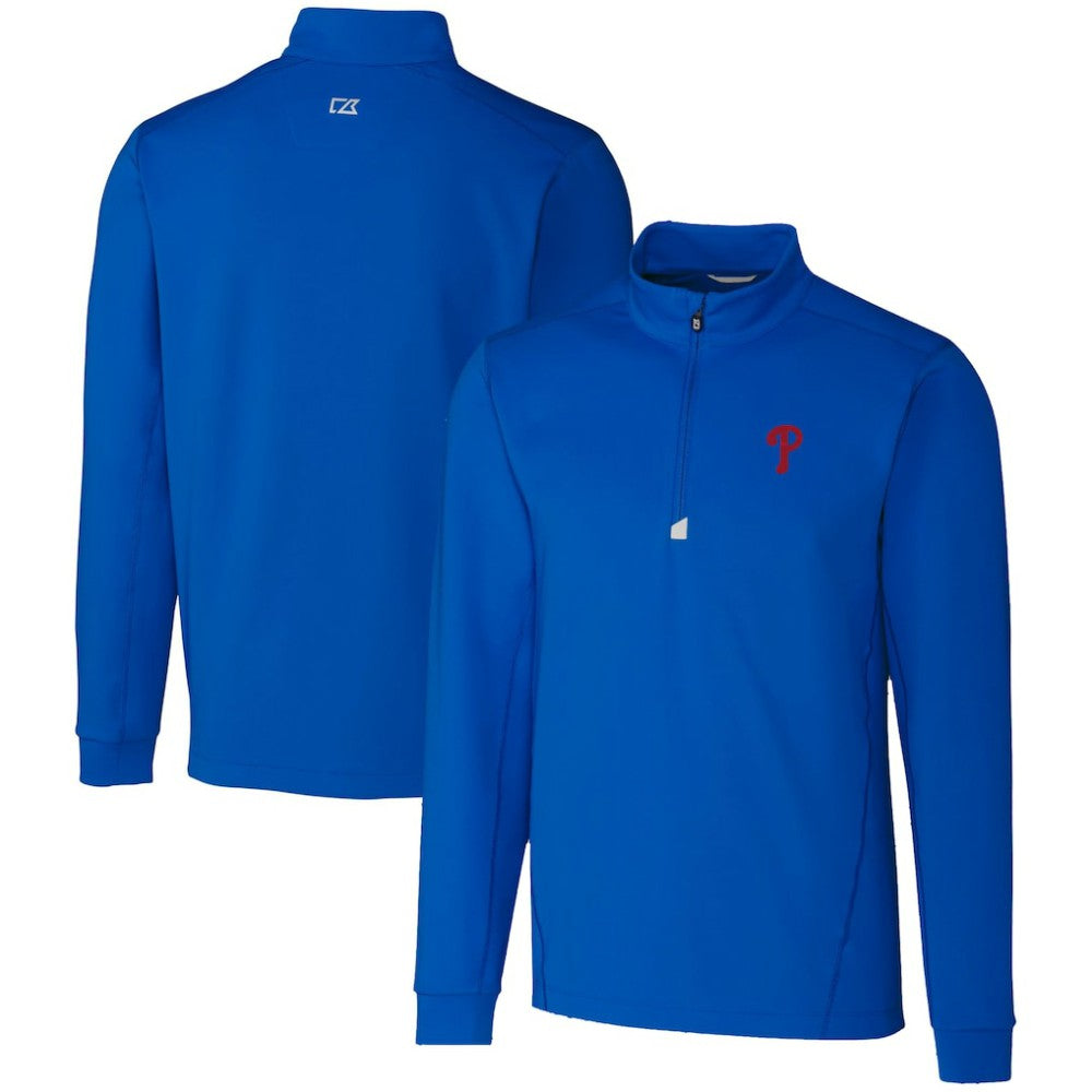 Philadelphia Phillies Cutter & Buck Traverse Stretch Quarter-Zip Pullover Top Outlet