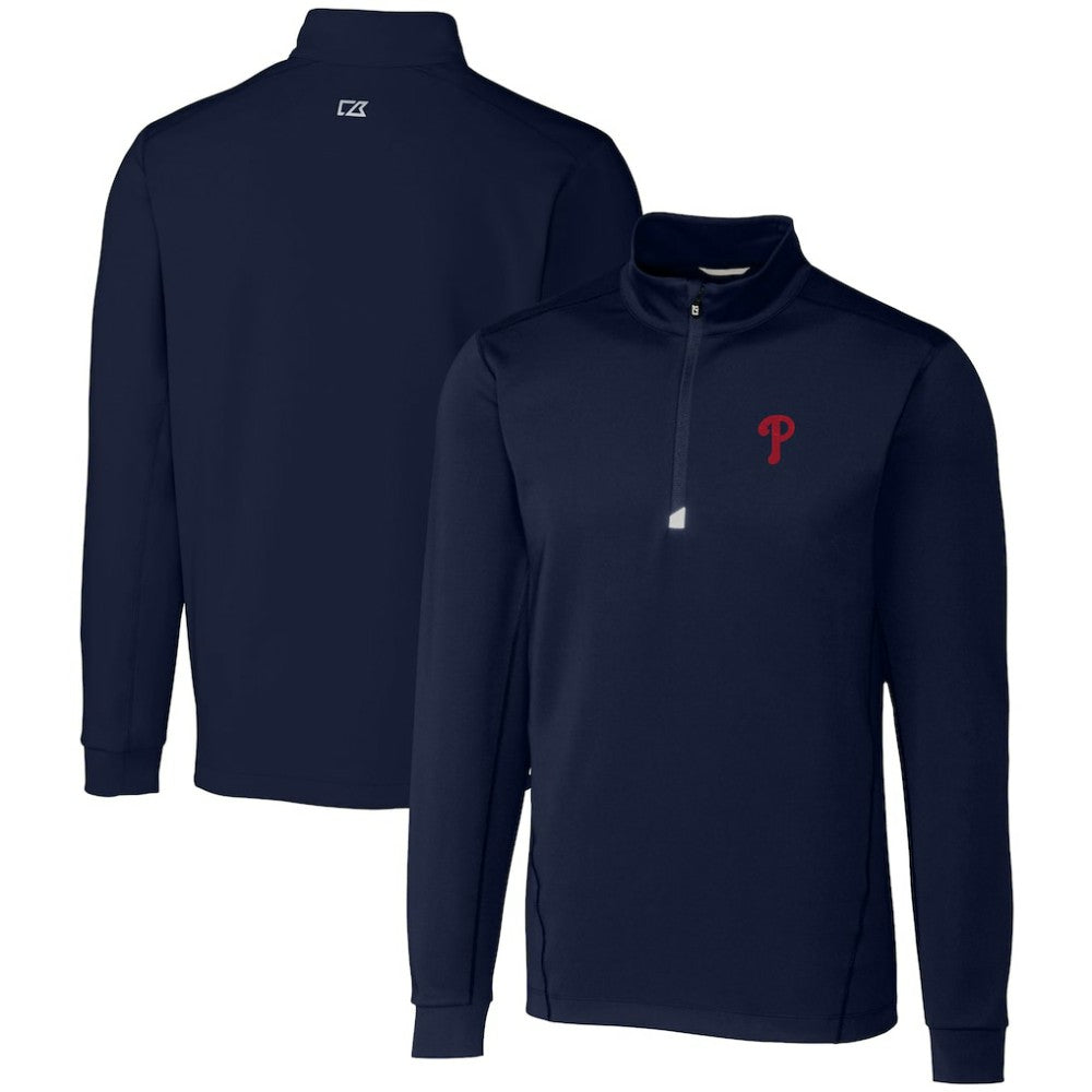 Philadelphia Phillies Cutter & Buck Traverse Stretch Quarter-Zip Pullover Top Near Me