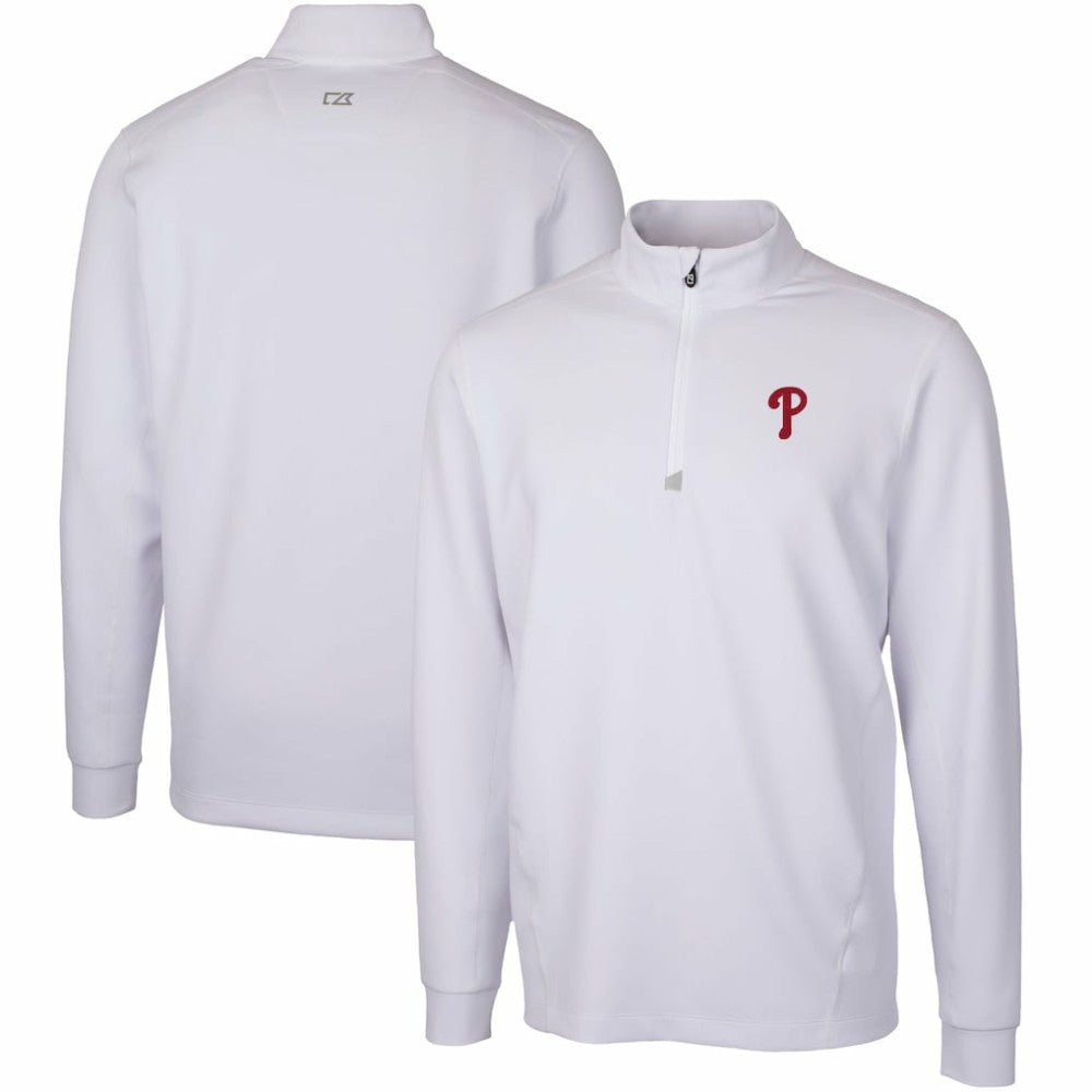 Philadelphia Phillies Cutter & Buck Traverse Stretch Quarter-Zip Pullover Top Online