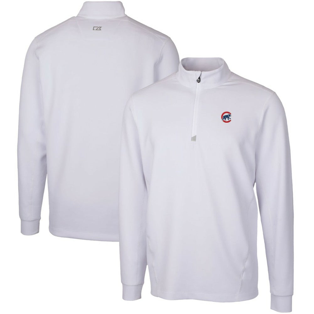 Chicago Cubs Cutter & Buck Traverse Stretch Quarter-Zip Pullover Top for sale