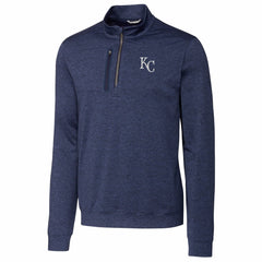 Kansas City Royals Cutter & Buck Stealth Heathered Quarter-Zip Pullover Top Discount
