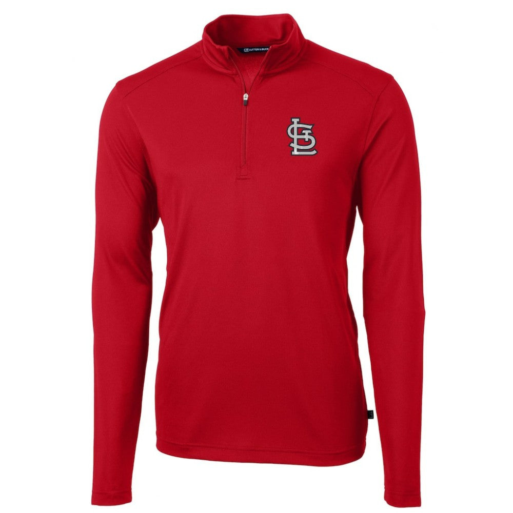 St. Louis Cardinals Cutter & Buck Virtue Eco Pique Recycled Quarter-Zip Pullover Top Discount