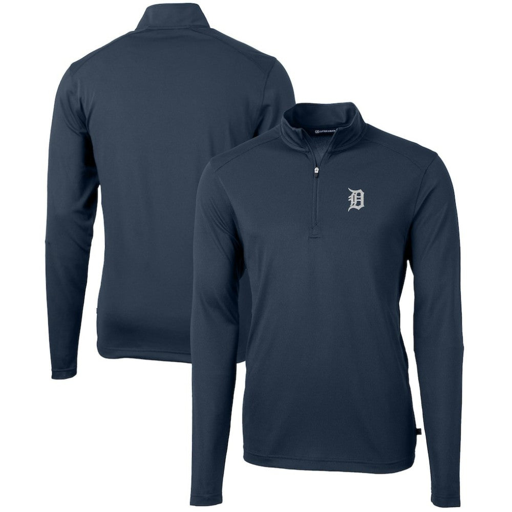 Detroit Tigers Cutter & Buck Virtue Eco Pique Recycled Quarter-Zip Pullover Top Online