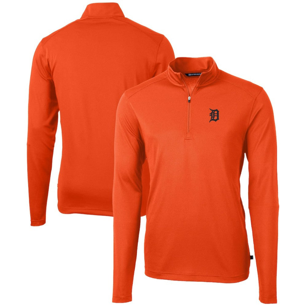 Detroit Tigers Cutter & Buck Virtue Eco Pique Recycled Quarter-Zip Pullover Top Online