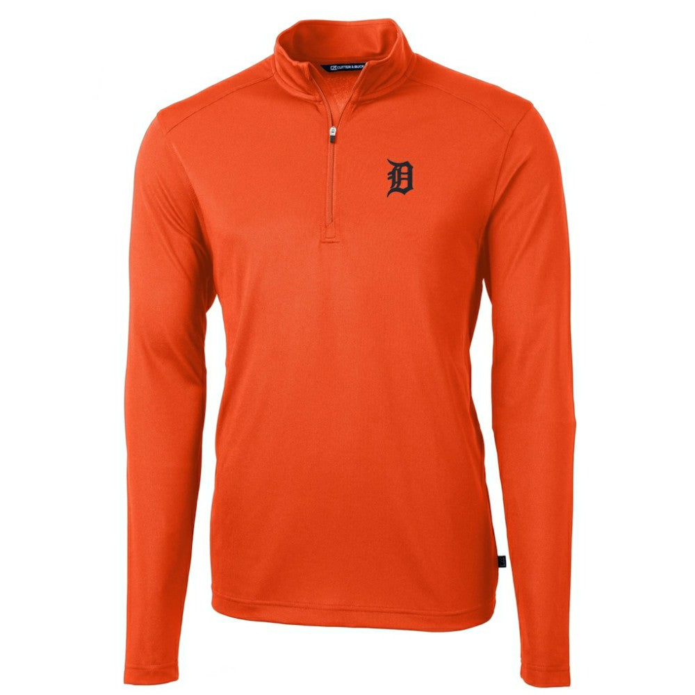 Detroit Tigers Cutter & Buck Virtue Eco Pique Recycled Quarter-Zip Pullover Top Online
