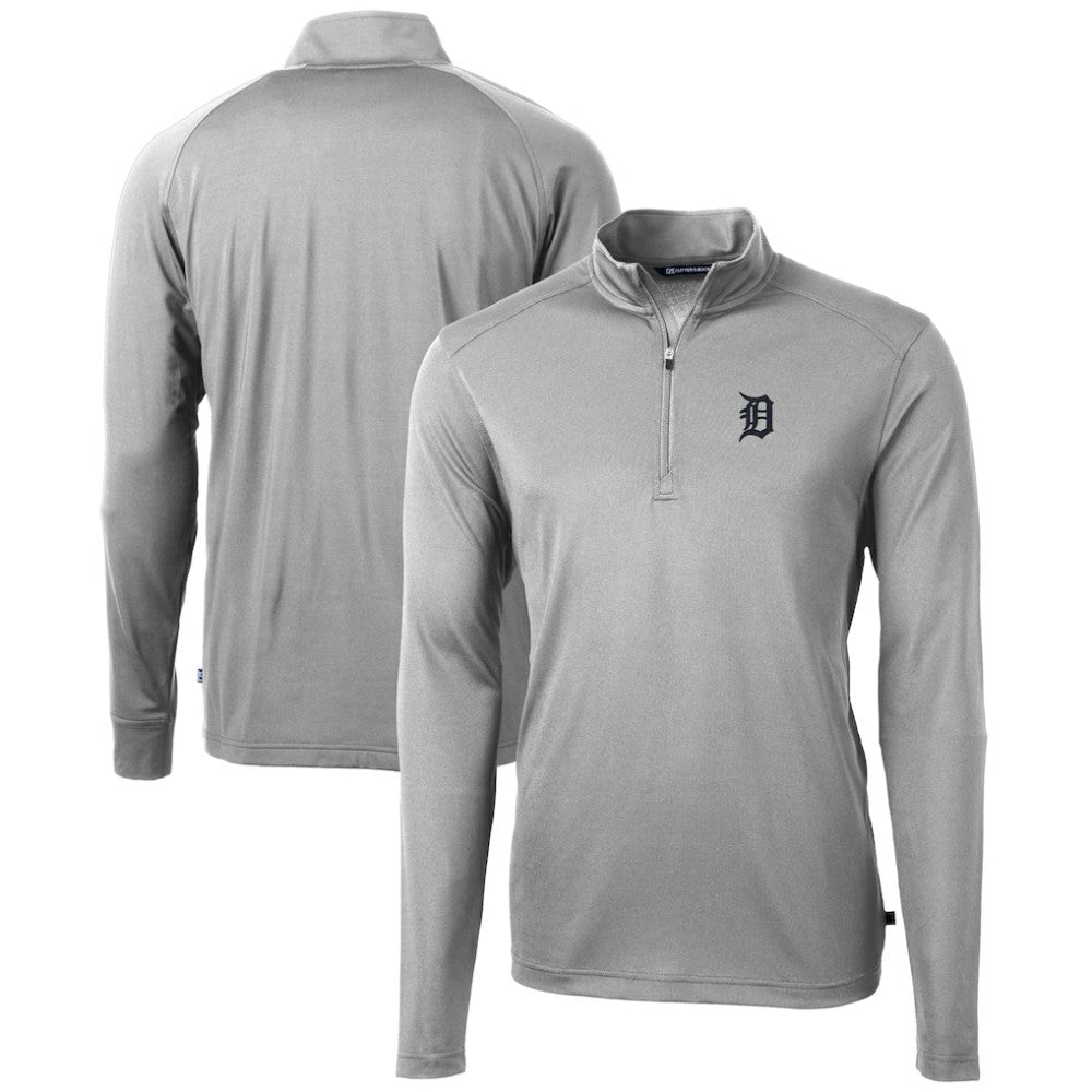Detroit Tigers Cutter & Buck Virtue Eco Pique Recycled Quarter-Zip Pullover Top Online