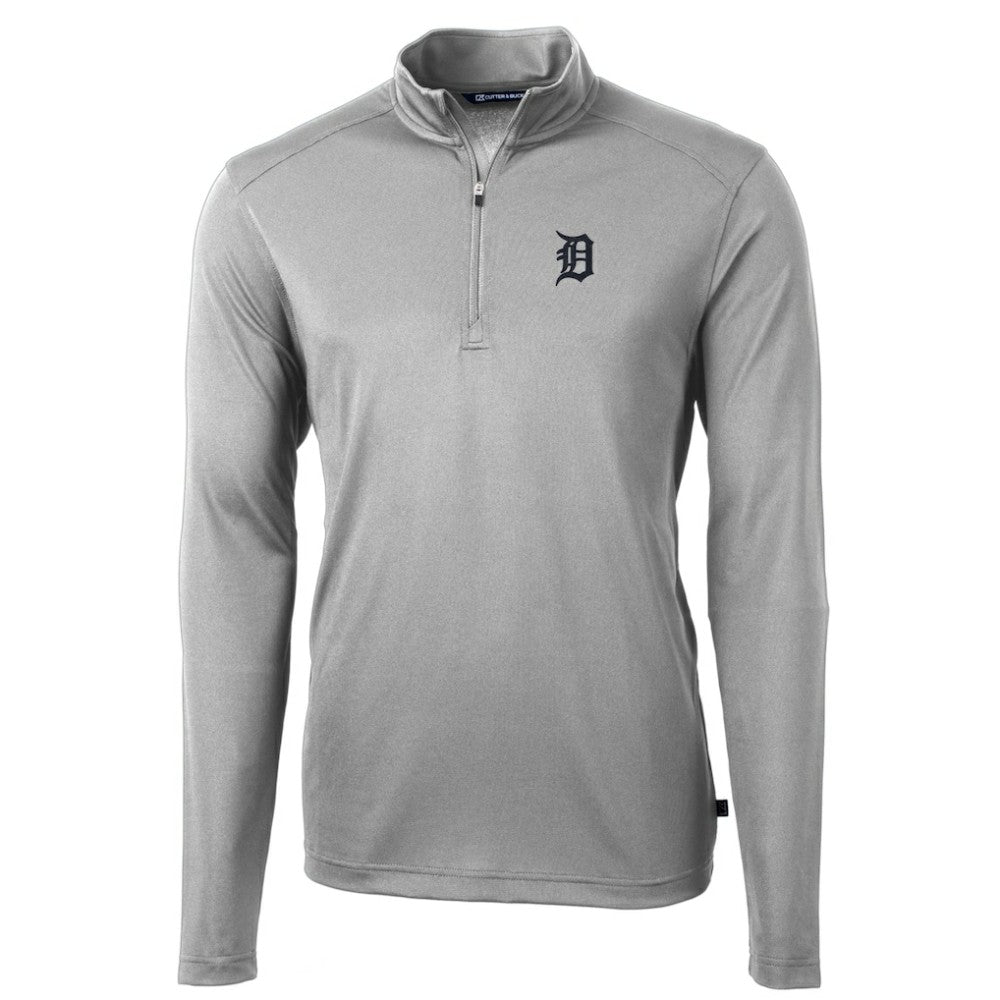 Detroit Tigers Cutter & Buck Virtue Eco Pique Recycled Quarter-Zip Pullover Top Online