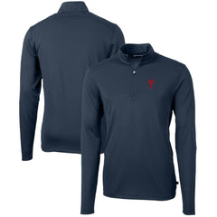 Philadelphia Phillies Cutter & Buck Virtue Eco Pique Recycled Quarter-Zip Pullover Top for sale