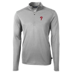 Philadelphia Phillies Cutter & Buck Virtue Eco Pique Recycled Quarter-Zip Pullover Top Discount
