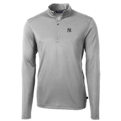 New York Yankees Cutter & Buck Virtue Eco Pique Recycled Quarter-Zip Pullover Top Outlet