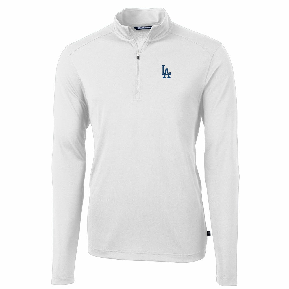 Los Angeles Dodgers Cutter & Buck Virtue Eco Pique Recycled Quarter-Zip Pullover Top Online