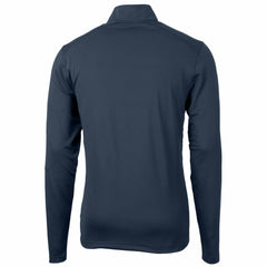 Chicago Cubs Cutter & Buck Virtue Eco Pique Recycled Quarter-Zip Pullover Top Outlet