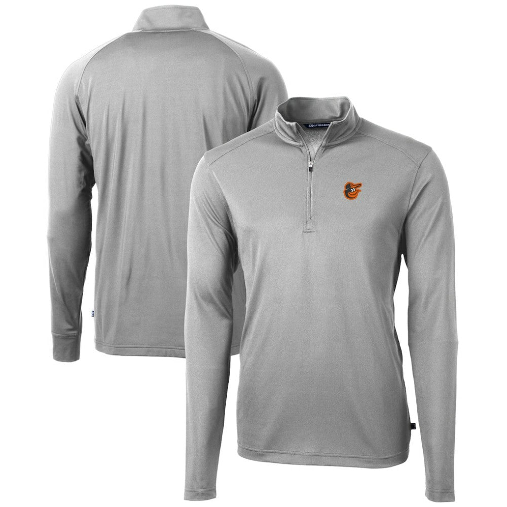 Baltimore Orioles Cutter & Buck Virtue Eco Pique Recycled Quarter-Zip Pullover Top Sale