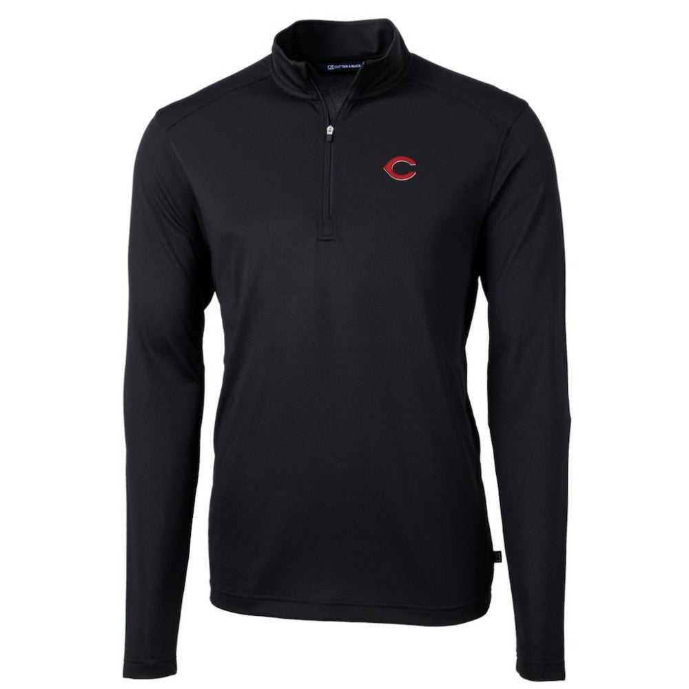 Cincinnati Reds Cutter & Buck Virtue Eco Pique Recycled Quarter-Zip Pullover Top Near Me