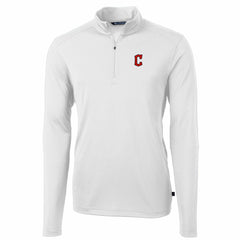 Cleveland Guardians Cutter & Buck Virtue Eco Pique Recycled Quarter-Zip Pullover Top Outlet