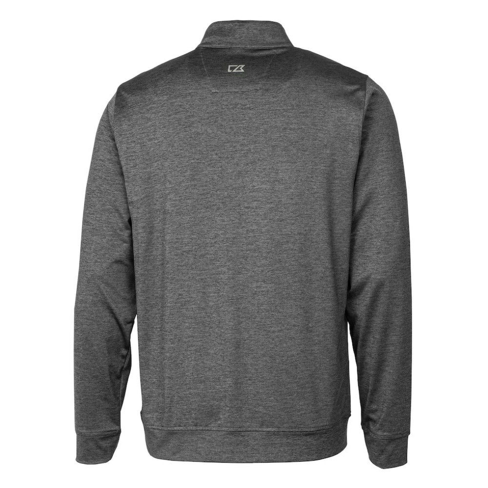 Chicago Cubs Cutter & Buck Stealth Heathered Quarter-Zip Pullover Top Outlet