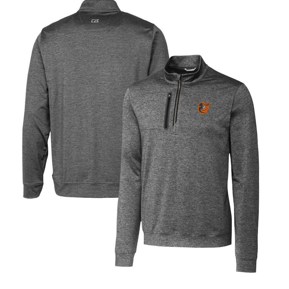 Baltimore Orioles Cutter & Buck Stealth Heathered Quarter-Zip Pullover Top Near Me