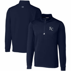 Kansas City Royals Cutter & Buck Big & Tall Traverse Stretch Quarter-Zip Pullover Top for sale