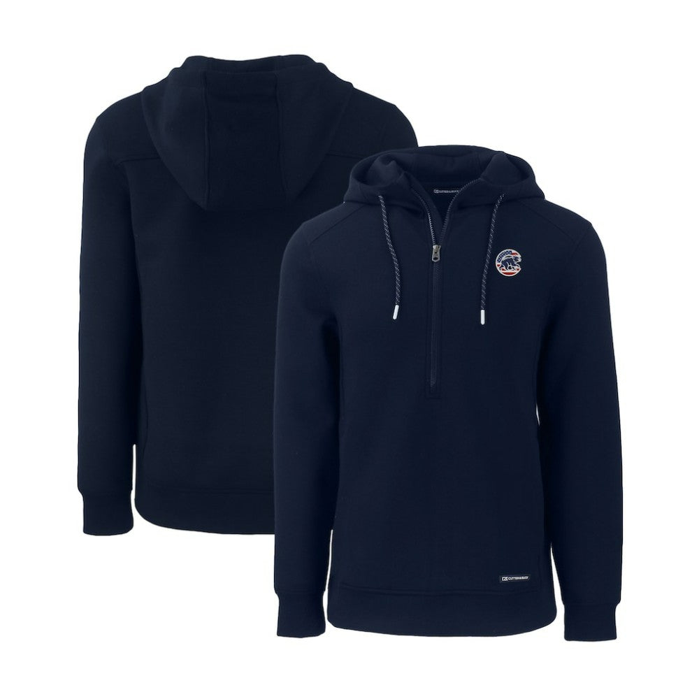 Chicago Cubs Cutter & Buck Stars & Stripes Roam Eco Half-Zip Recycled Pullover Hoodie Near Me