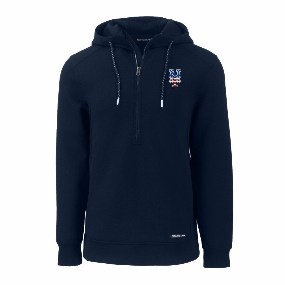 New York Mets Cutter & Buck Stars & Stripes Roam Eco Half-Zip Recycled Pullover Hoodie Online